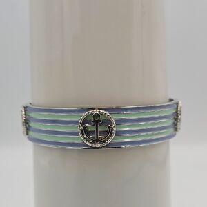 Lenox Silver and Blue Anchor Cuff Bracelet